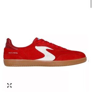 Skechers Women’s Red Suede Hotshot Sneakers